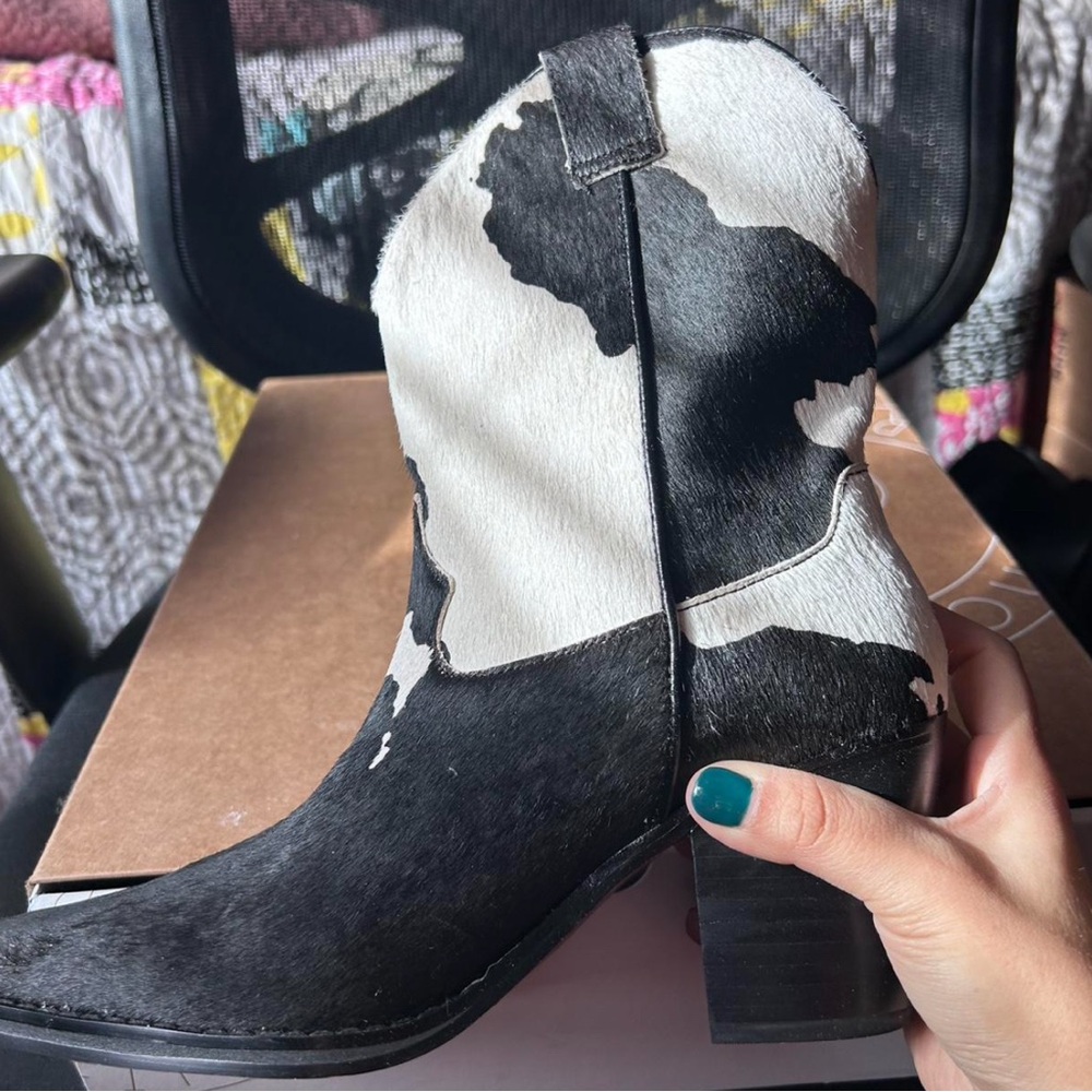Urban Outfitters Black and White Heeled Boots